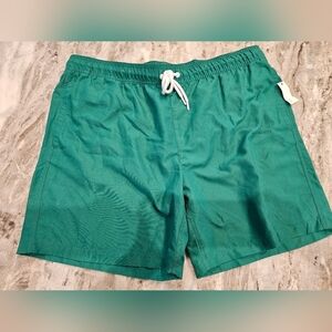 NEW! Amazon Essentials Men's Relaxed-Fit Quick-Dry Swim Trunk Green XL